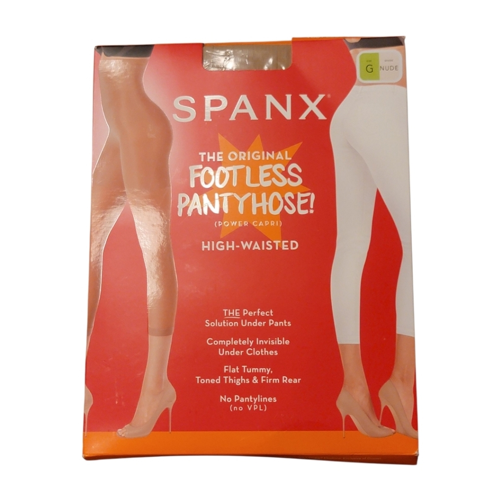 SPANX Footless‎ Pantyhose High Waisted Shapers Nude Size G
